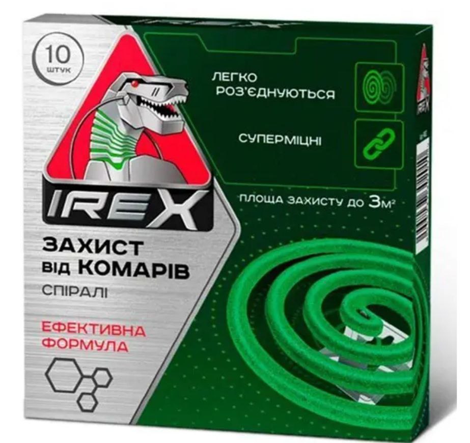 СПІРАЛІ ВІД КОМАРІВ IREX (УПАКОВКА 10 СПІРАЛЕЙ)